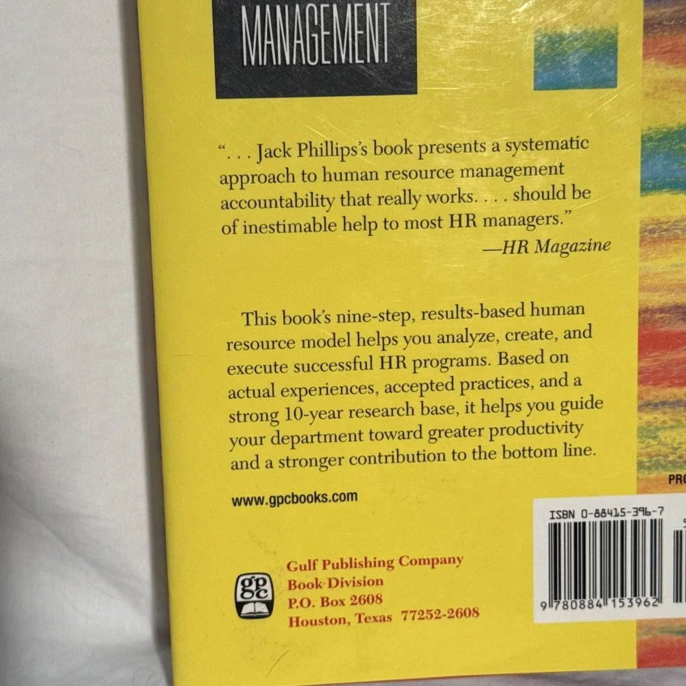 Accountability in Human Resource Management: By Jack J. Phillips New (Other)